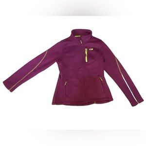 CB Burgundy Full Zip Athletic Sweater Size Medium